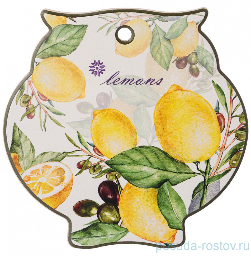 Подставка под горячее 16 х 16 х 1 см сова "лимоны" / 234434