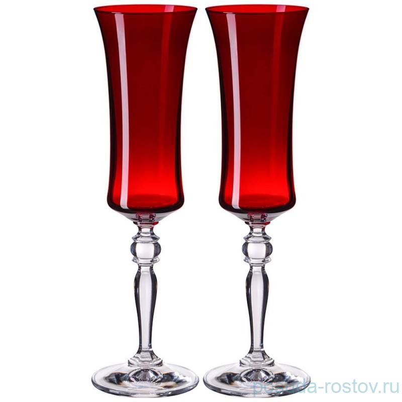 Бокалы для шампанского 190 мл 2 шт "Грация /Красные" / 277149 Бокалы для шампанского 190 мл 2 шт "Грация /Красные" / 277149