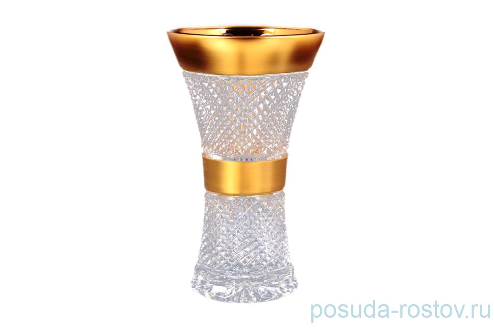 Ваза для цветов 20 см "CRYSTAL HEART /Матовое золото" / 122848 Ваза для цветов 20 см "CRYSTAL HEART /Матовое золото" / 122848