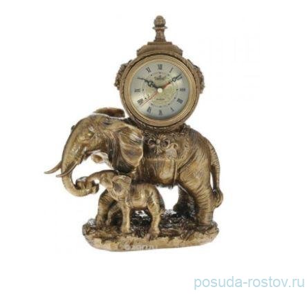 Часы настольные 23,5 х 13,5 х 31 см  LEFARD "Слоны" / 056989