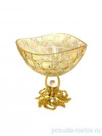 Креманка большая янтарная волнистая &quot;Dior /Отводка золото&quot;  / 270618