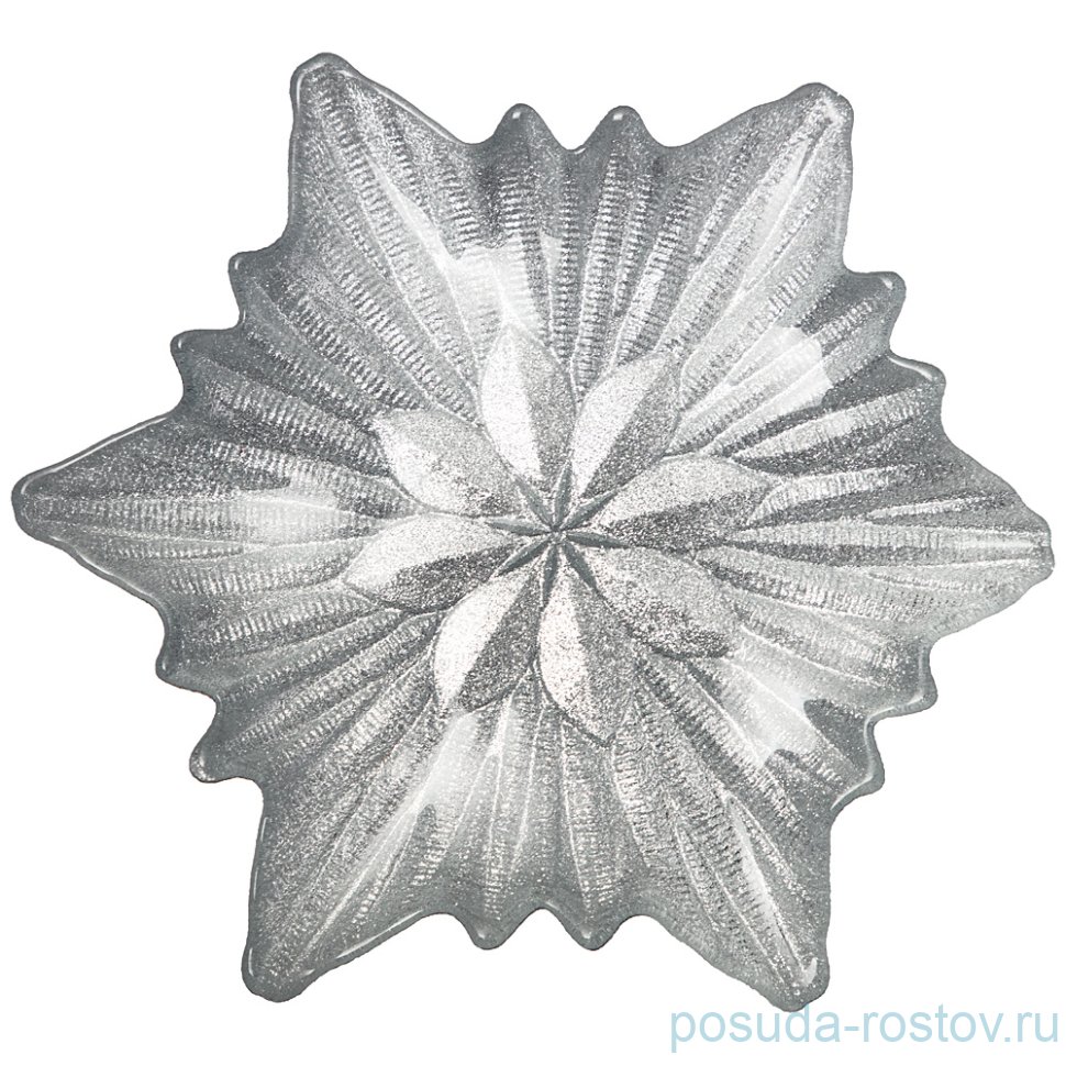 Блюдо 21 см Звезда "Snowflake silver shiny" / 226077 Блюдо 21 см Звезда "Snowflake silver shiny" / 226077