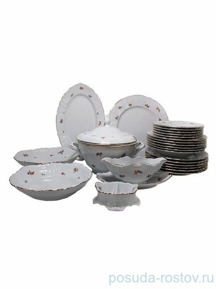 Столовый сервиз на 6 персон 26 предметов &quot;Бернадотт /Мелкие цветы&quot; / 046384