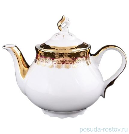 Заварочный чайник 1,2 л &quot;Констанция /Малиновая полоса с золотом&quot; / 058306