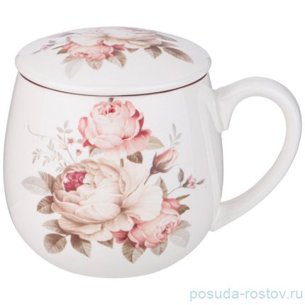 Кружка заварочная 420 мл с крышкой и металлическим ситом &quot;Мэрибель&quot; / 331948