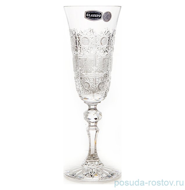 Бокалы для шампанского 150 мл 6 шт "Лаура /Хрусталь резной" / 131288 Бокалы для шампанского 150 мл 6 шт "Лаура /Хрусталь резной" / 131288