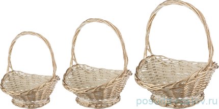 Набор корзин 3 шт плетёные / 187442