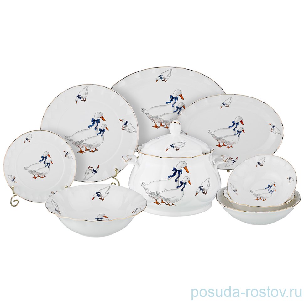 Столовый сервиз на 6 персон 24 предмета "гуси" / 244296 Столовый сервиз на 6 персон 24 предмета "гуси" / 244296