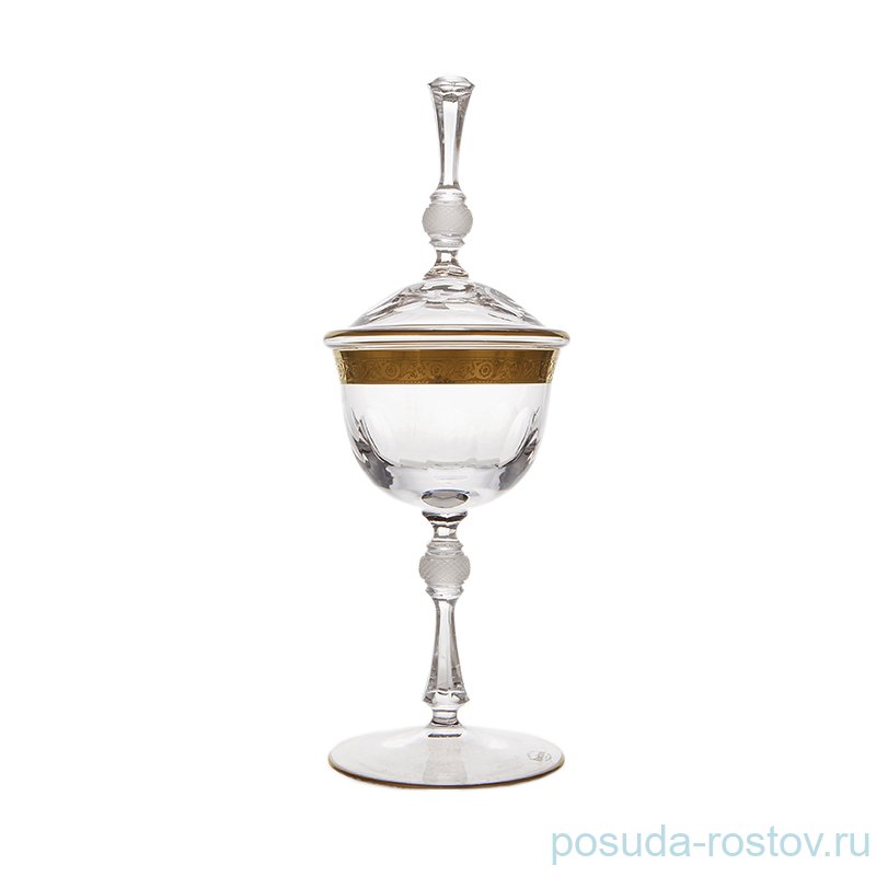 Вазочка для конфет 10 см h-30 см с крышкой н/н "Джесси /Матовое золото /43373" / 054030 Вазочка для конфет 10 см h-30 см с крышкой н/н "Джесси /Матовое золото /43373" / 054030