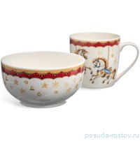 Набор для завтрака 2 предмета (салатник 500 мл, кружка 360 мл) &quot;Карусель&quot; / 379641