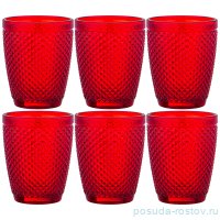 Стаканы для виски 280 мл 6 шт красные &quot;Гранат /Muza color&quot; / 225107