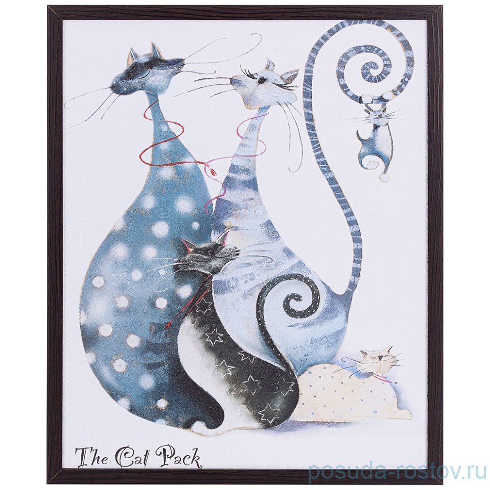 Панно 40 х 50 см "кошки" /рамка венге / 270102 Панно 40 х 50 см "кошки" /рамка венге / 270102