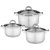 Набор кастрюль 3 предмета (1,6; 2,3; 3,1 л) со стеклянными крышками "Classic" / 273879