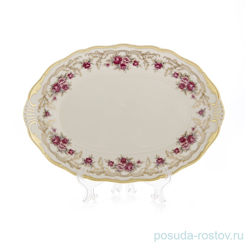 Блюдо 32 см овальное "Анжелика /Плетистая роза /СК" / 104163