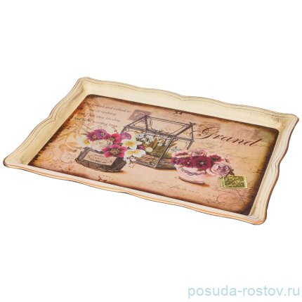 Поднос 31 х 21х 2 см прямоугольный &quot;Старинный прованс&quot; / 186060