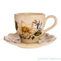 Чайная пара 250 мл 1 шт &quot;Artigianato ceramico /Весенние лепестки&quot; / 169925
