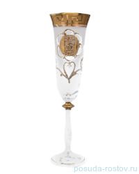 Бокалы для шампанского 190 мл 6 шт белые &quot;Анжела /МГ /Версаче золото&quot; R-G / 010079