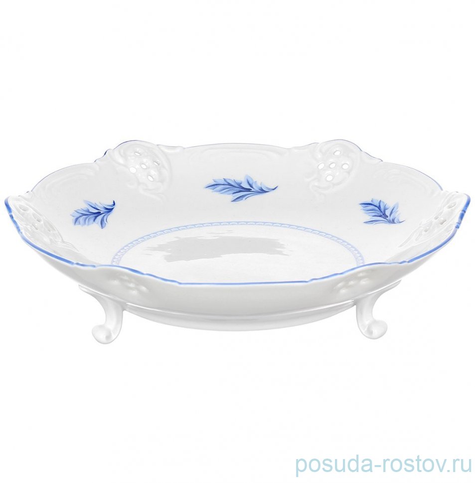 Конфетница 19,5 см ажурная на 3-х ножках "Соната /Листья /3388" / 369821