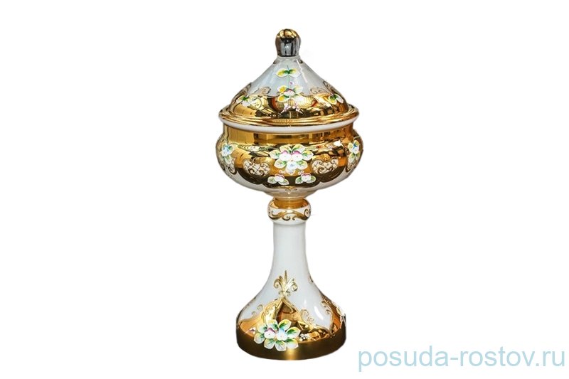 Ваза 40 см с крышкой н/н "Лепка белая" / 038806 Ваза 40 см с крышкой н/н "Лепка белая" / 038806