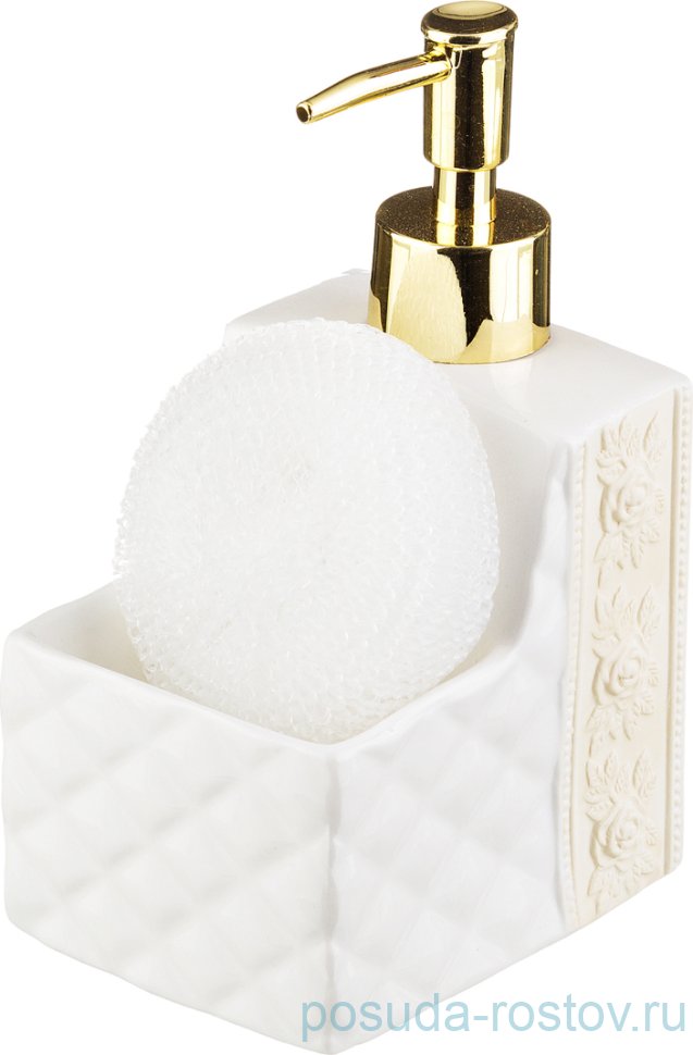 Дозатор для жидкого средства 17 см с губкой "Lefard" / 190988