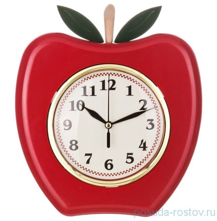Часы настенные 21 х 23,5 х 4,5 см кварцевые красные &quot;FRUIT&quot; / 187909