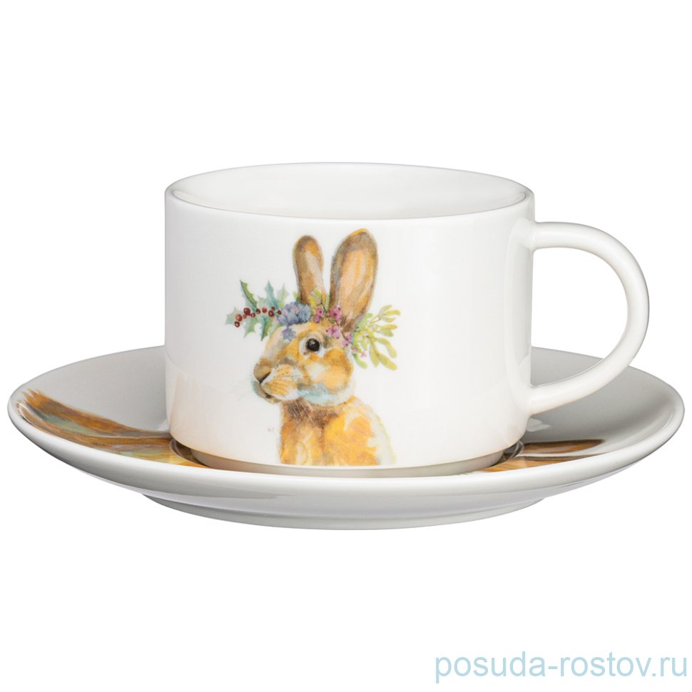 Чайная пара 200 мл "Лесная сказка /Заяц" / 259957 Чайная пара 200 мл "Лесная сказка /Заяц" / 259957