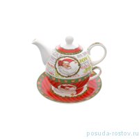 Чайный набор 3 предмета (заварочный чайник + чайная пара) &quot;Christmas time /Royal Classic&quot; / 228237