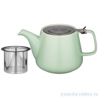 Заварочный чайник 1,2 л с металлическим ситечком и крышкой мятный &quot;Velour&quot; / 228668