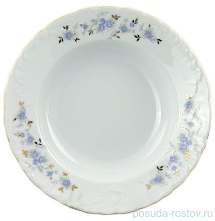 Набор тарелок 22,5 см 6 шт глубокие &quot;Рококо /Голубой цветок&quot; / 046749