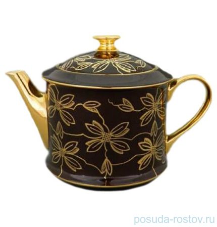 Заварочный чайник 400 мл &quot;Виндзор /Золотые цветы /шоколад&quot; / 158684