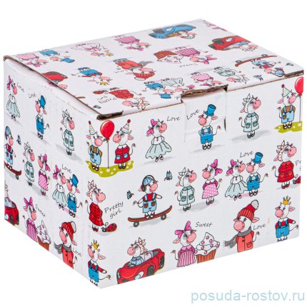 Кружка 180 мл &quot;Милая коровка /Голубая&quot; / 227176