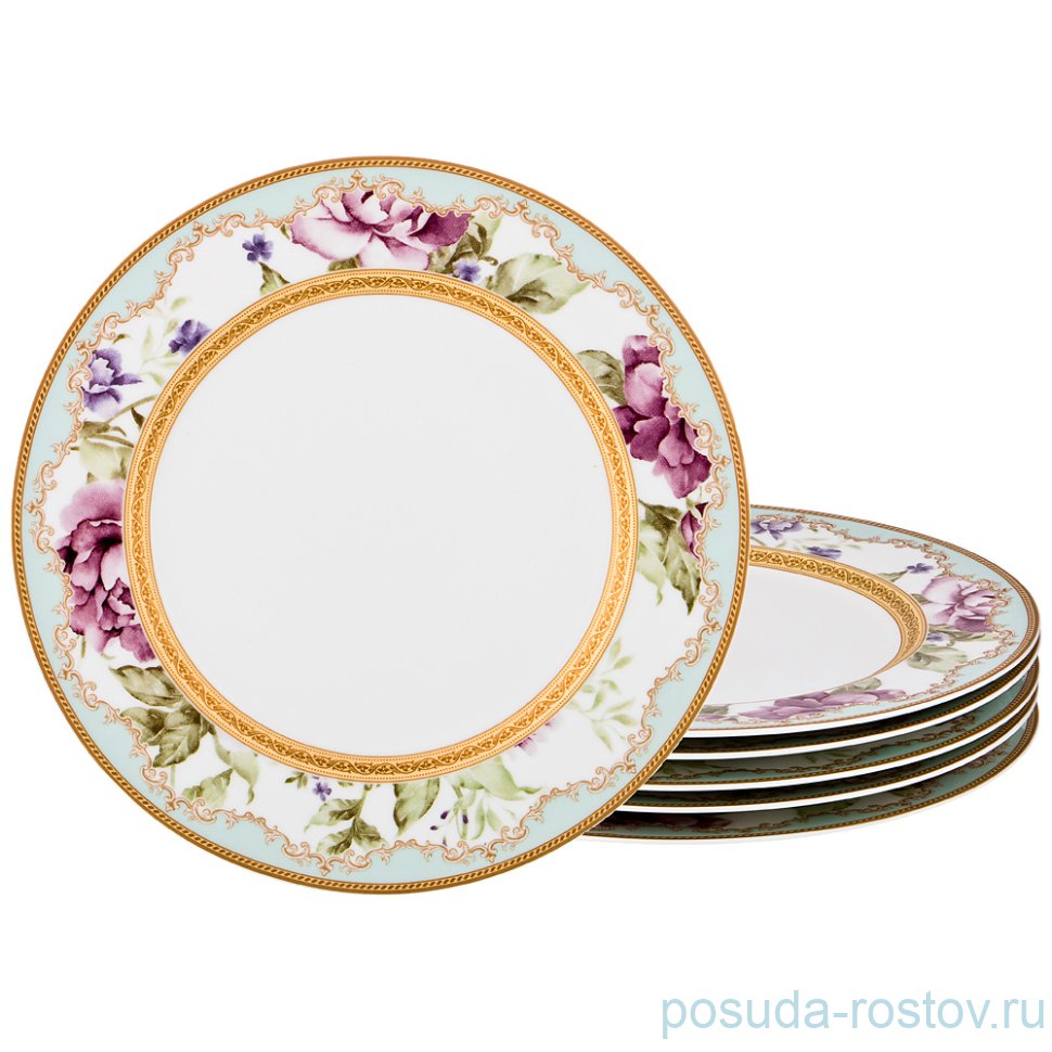 Набор тарелок 27 см 6 шт "Пионы" / 193981 Набор тарелок 27 см 6 шт "Пионы" / 193981