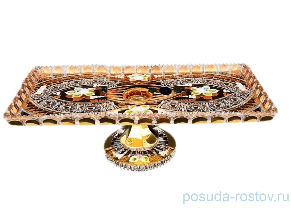 Поднос 32 см прямоугольное н/н "Хрусталь с золотом" / 059904 Поднос 32 см прямоугольное н/н "Хрусталь с золотом" / 059904