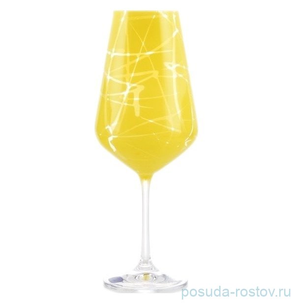 Бокалы для красного вина 550 мл 6 шт "Сандра /Жёлтые" / 146882 Бокалы для красного вина 550 мл 6 шт "Сандра /Жёлтые" / 146882
