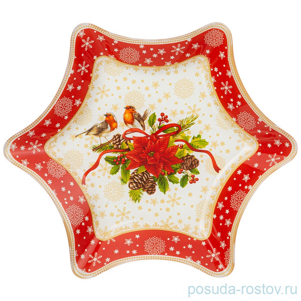 Блюдо 25 см Звезда "Рождественская сказка" / 331875