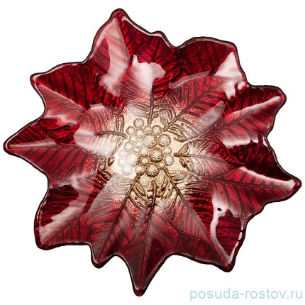Блюдо 27 х 26 см фигурное &quot;Poinsettia red gold&quot; / 226080