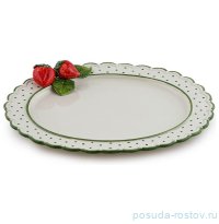 Блюдо 41 х 34 см овальное &quot;Клубника&quot; / 247614