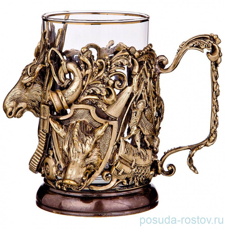 Стакан для чая 250 мл с подстаканником "трофейный" / 274819