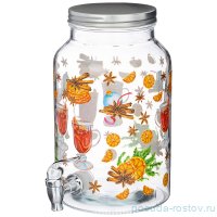 Диспенсер для напитков 16 х 16 х 26,5 см 3,7 л &quot;новогодний калейдоскоп&quot; / 271524