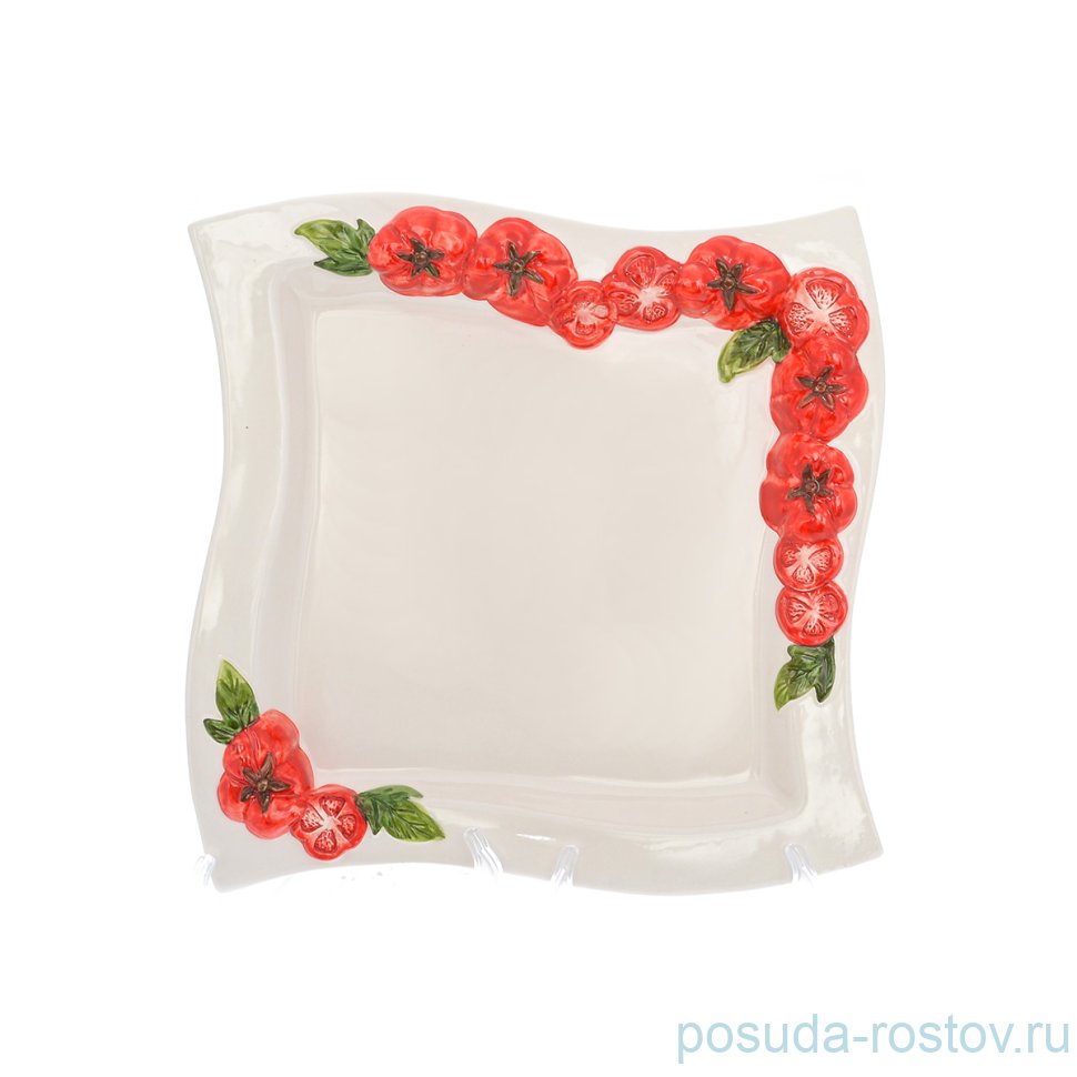 Поднос 41 см квадратный "Томаты" / 247843