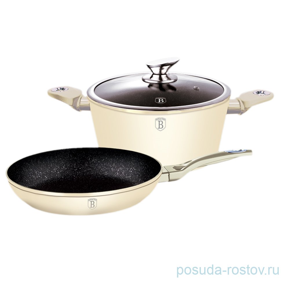 Набор посуды 3 предмета Berlinger Haus "Cream Metallic Touch Line" / 123760 Набор посуды 3 предмета Berlinger Haus "Cream Metallic Touch Line" / 123760