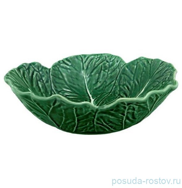 Салатник 29 см с резным краем зелёный "Капуста" / 269158 Салатник 29 см с резным краем зелёный "Капуста" / 269158