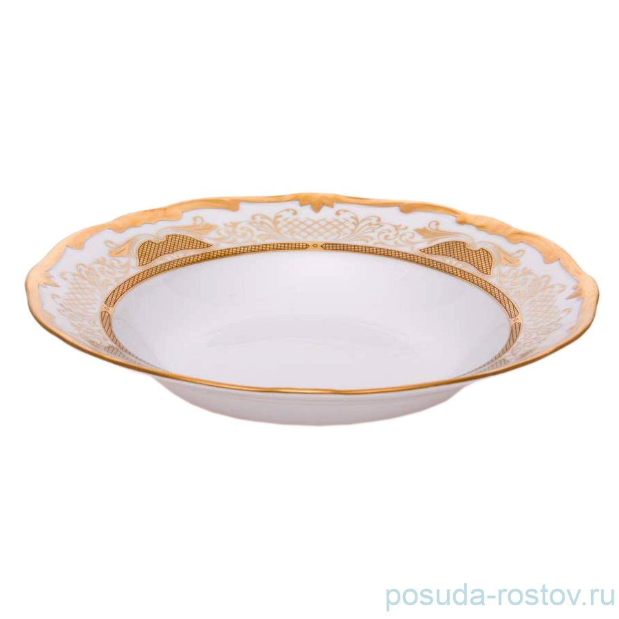 Тарелка 24 см 1 шт глубокая "Веймар /Симфония /Золотая" / 223444
