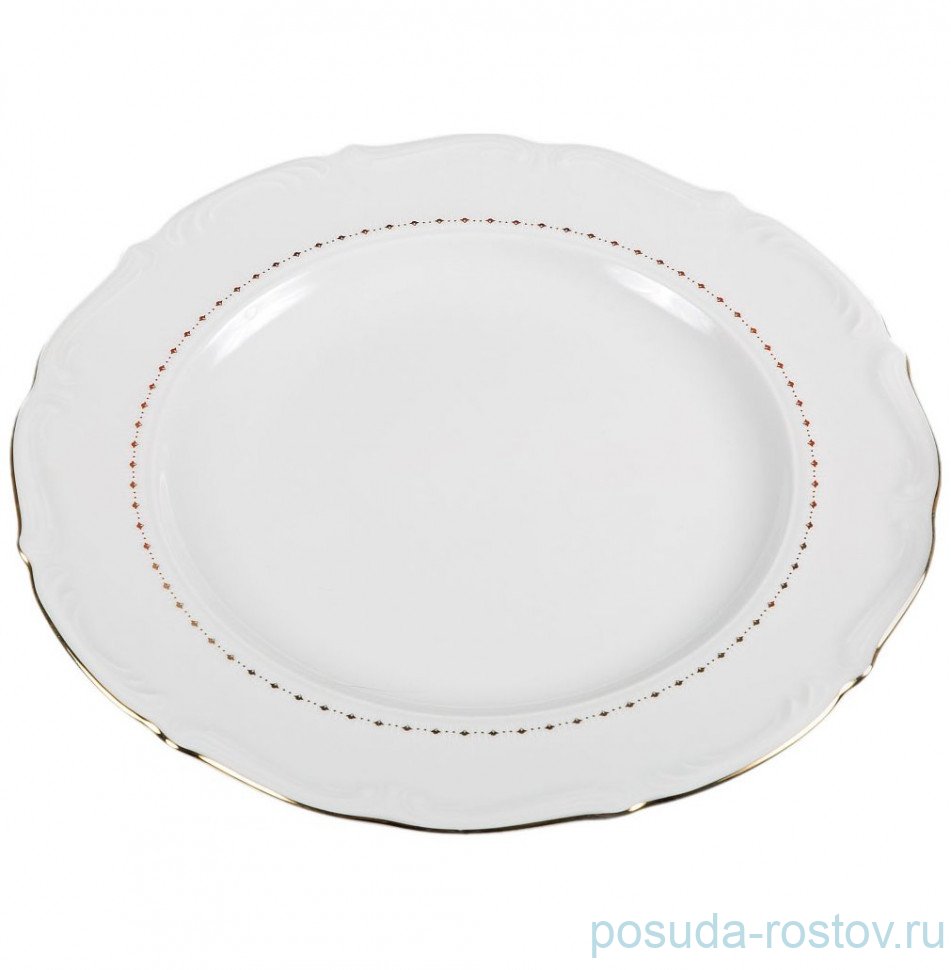 Блюдо 32 см круглое "Мария-Тереза /Золотая скромность" / 128155