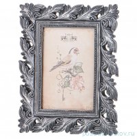 Фоторамка 17 х 22 х 2 см для фото 10 х 15 см &quot;Лист ажурный&quot; /серебро чернёное с посеребрением / 312768