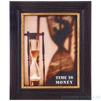 Картина 17 х 22 см &quot;Песочные часы&quot; /рамка венге с золотом / 275107