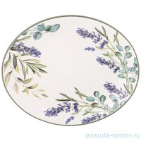 Блюдо 31,5 х 25,5 х 3 см овальное &quot;лаванда&quot; / 354911