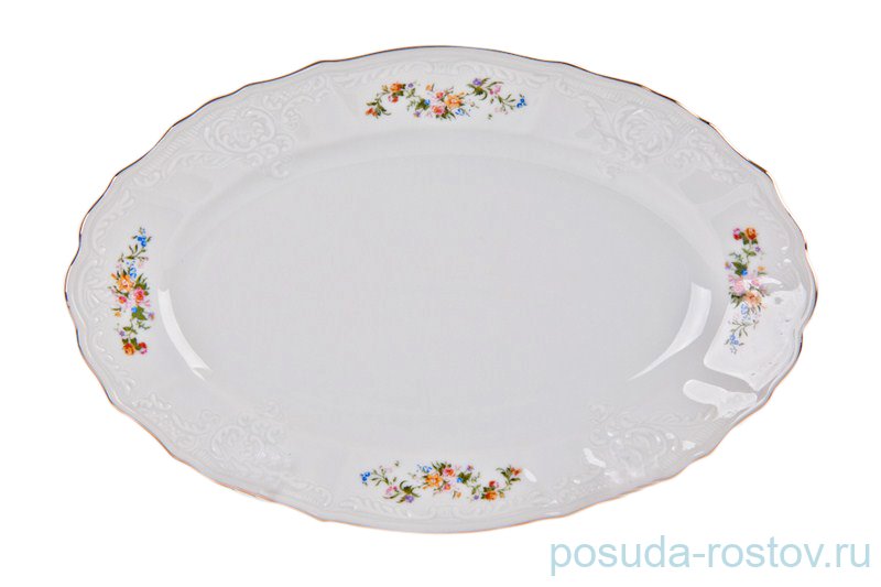Блюдо 26 см овальное "Бернадотт /Весенний цветок" / 012762
