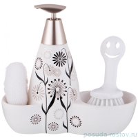 Дозатор для моющего средства 20 х 9 х 18 см 500 мл + губка / 212410