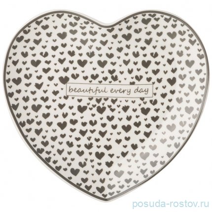 Тарелка 16,5 см Сердце &quot;Love you /Beautiful every day&quot; / 331401